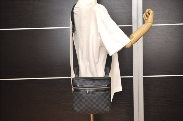 Authentic Louis Vuitton Damier Graphite Tomas Shoulder Cross Bag N58028 LV 4472J