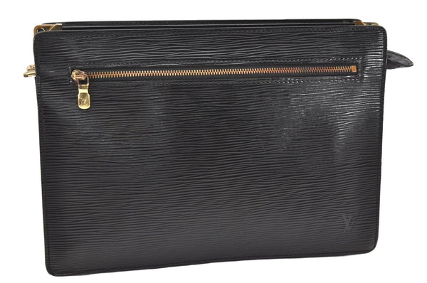 Authentic Louis Vuitton Epi Enghien 2Way Shoulder Clutch Bag M52112 Black 4472K