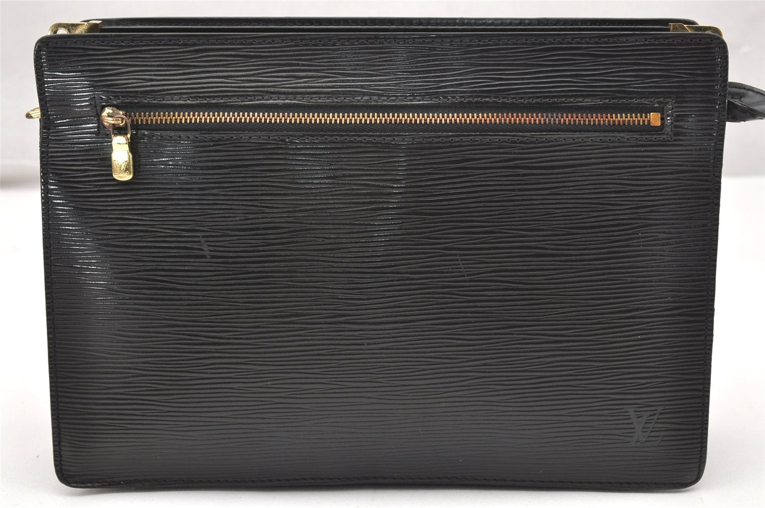 Authentic Louis Vuitton Epi Enghien 2Way Shoulder Clutch Bag M52112 Black 4472K