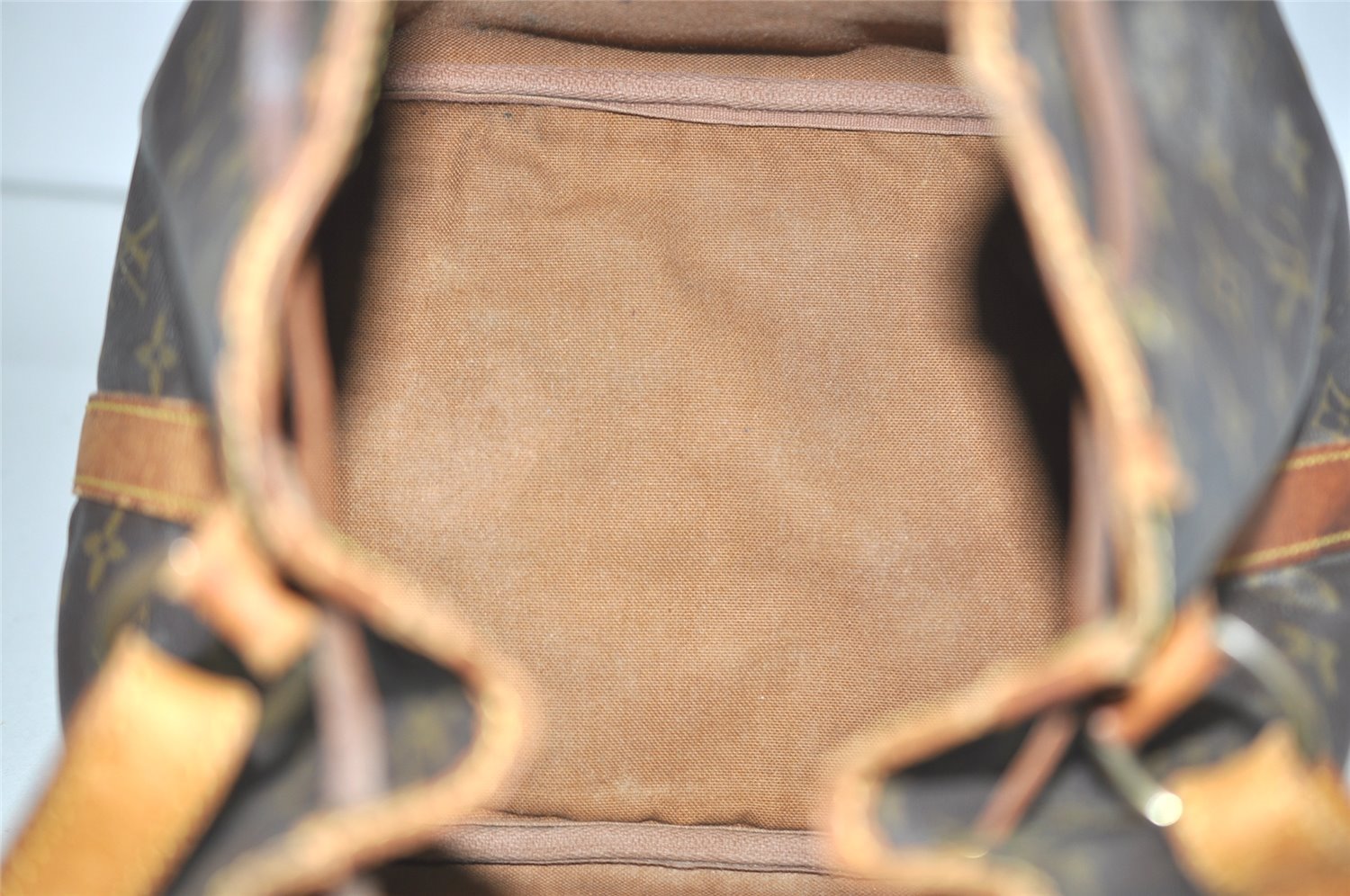 Authentic Louis Vuitton Monogram Petit Noe M42226 Shoulder Drawstring Bag 4474I