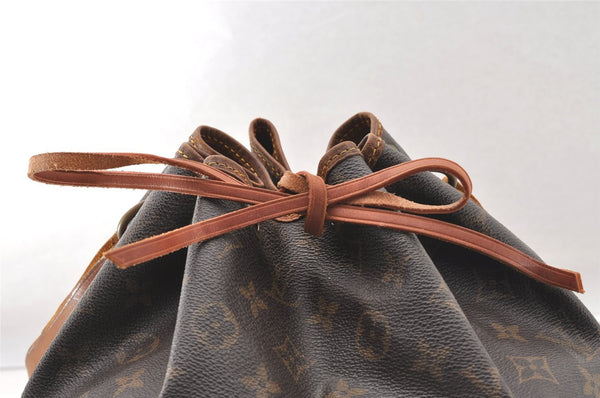 Authentic Louis Vuitton Monogram Petit Noe M42226 Shoulder Drawstring Bag 4475I