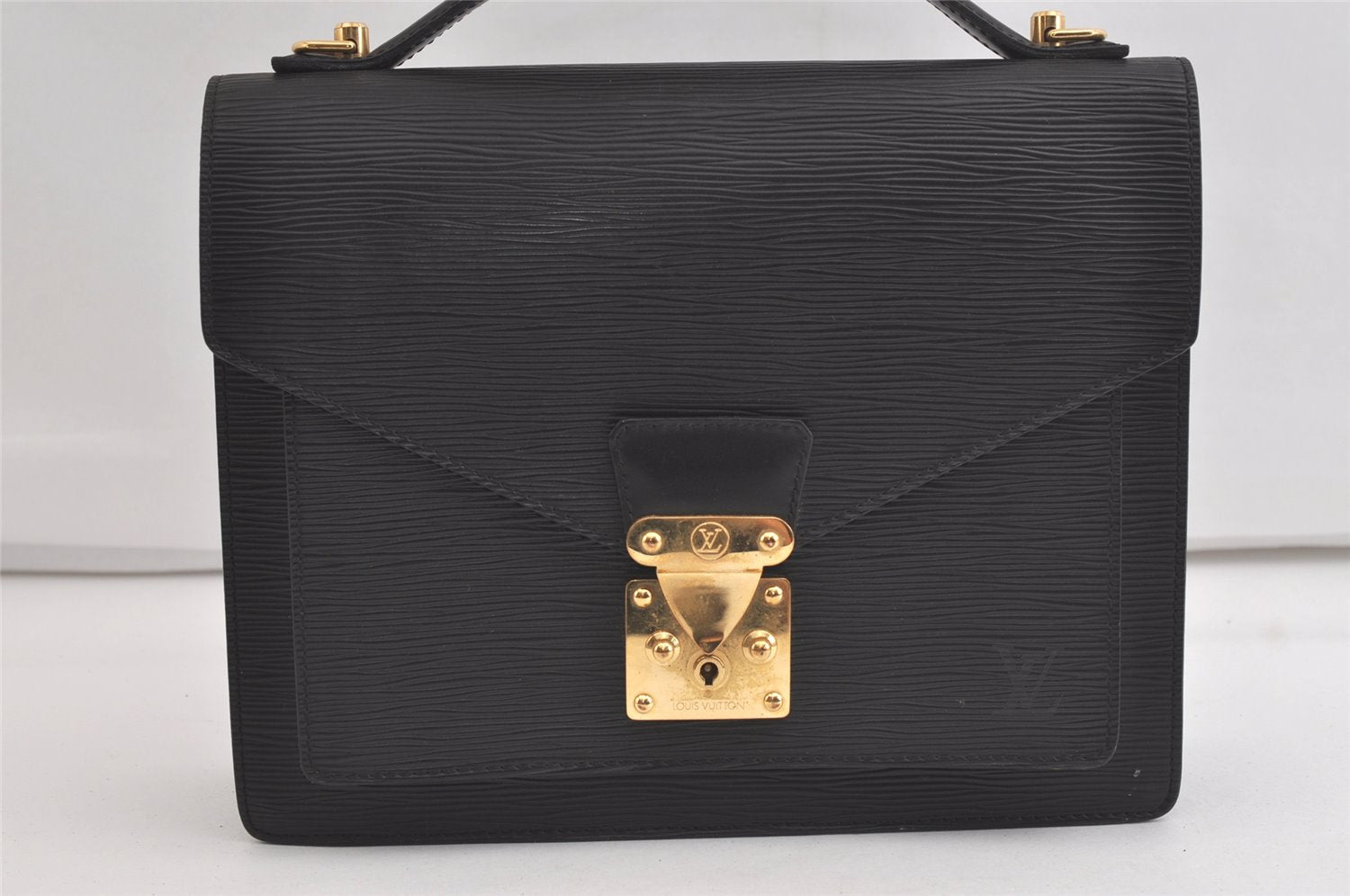 Authentic Louis Vuitton Epi Monceau 2Way Shoulder Hand Bag Black M52122 LV 4475K
