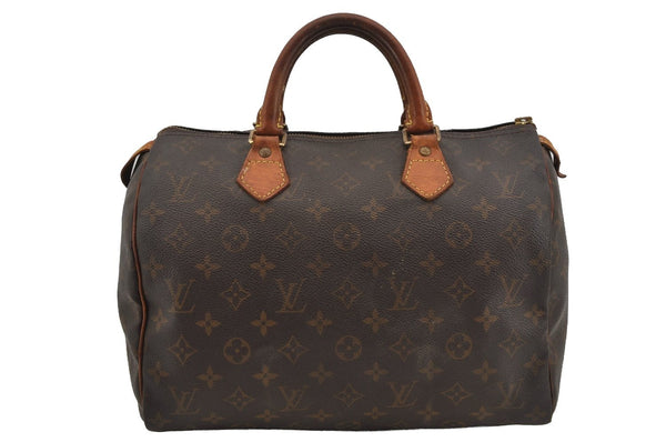 Authentic Louis Vuitton Monogram Speedy 30 Hand Boston Bag M41526 LV Junk 4476J