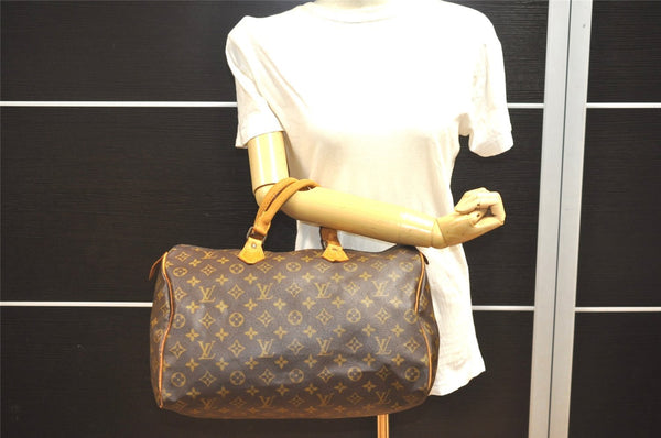 Authentic Louis Vuitton Monogram Speedy 35 Hand Boston Bag Old Model LV 4477I