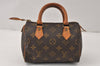 Authentic Louis Vuitton Monogram Mini Speedy Hand Bag Purse Old Model LV 4477K