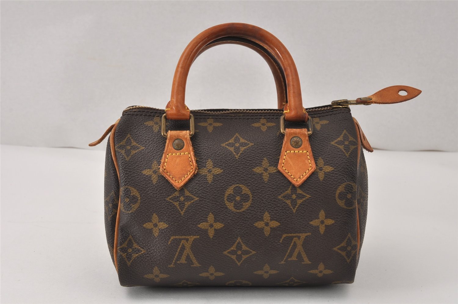 Authentic Louis Vuitton Monogram Mini Speedy Hand Bag Purse Old Model LV 4477K