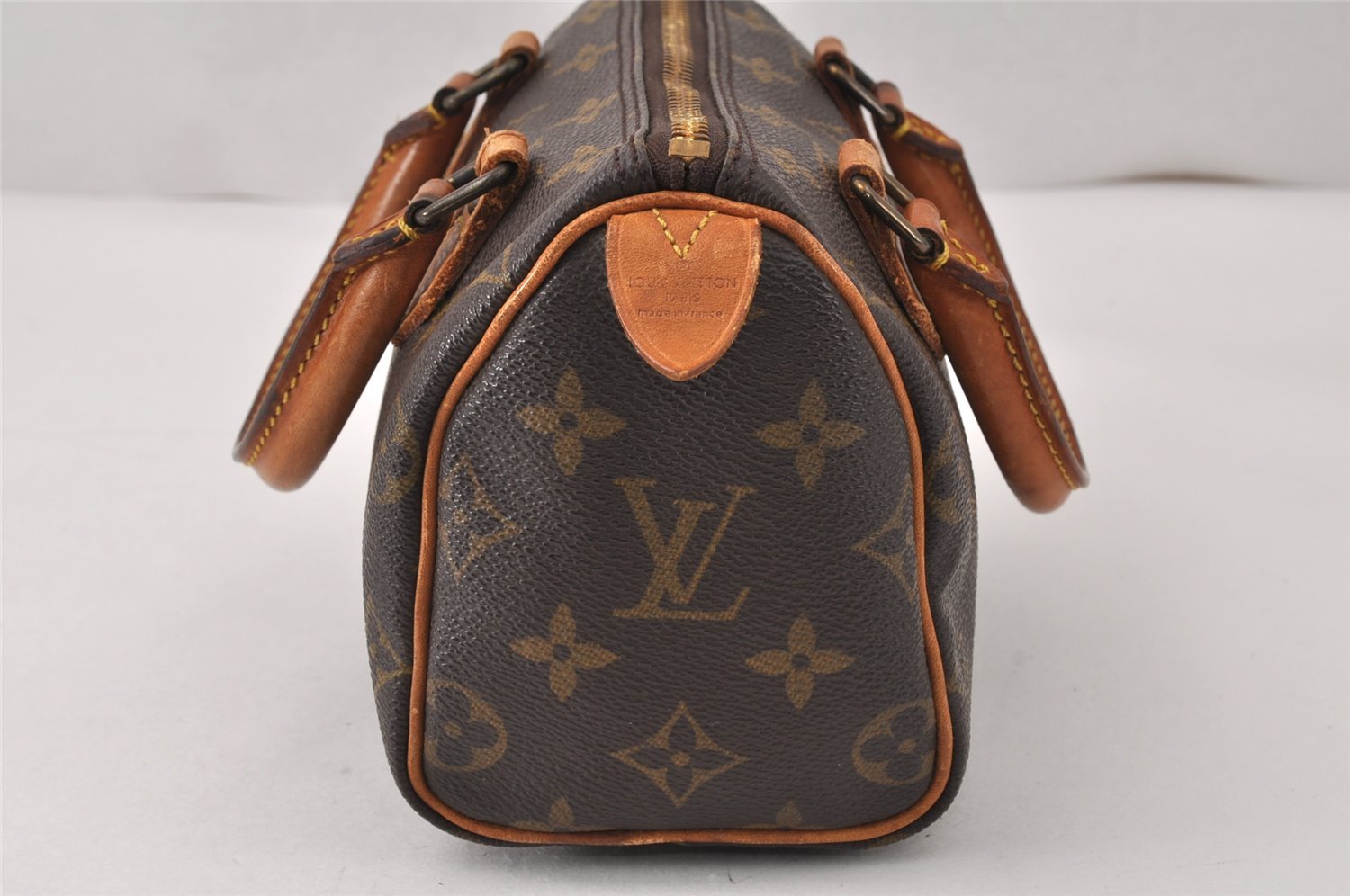 Authentic Louis Vuitton Monogram Mini Speedy Hand Bag Purse Old Model LV 4477K