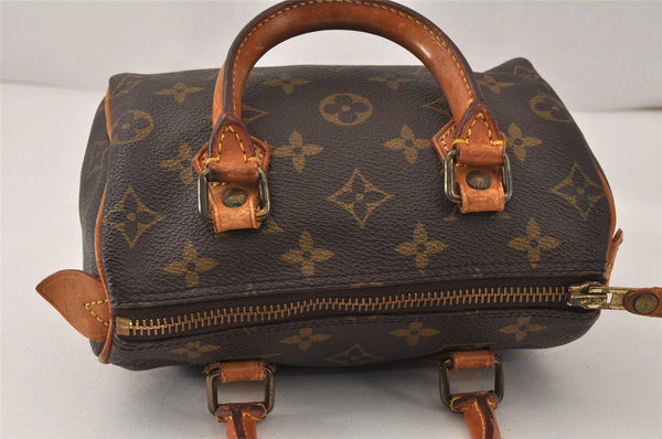 Authentic Louis Vuitton Monogram Mini Speedy Hand Bag Purse Old Model LV 4477K