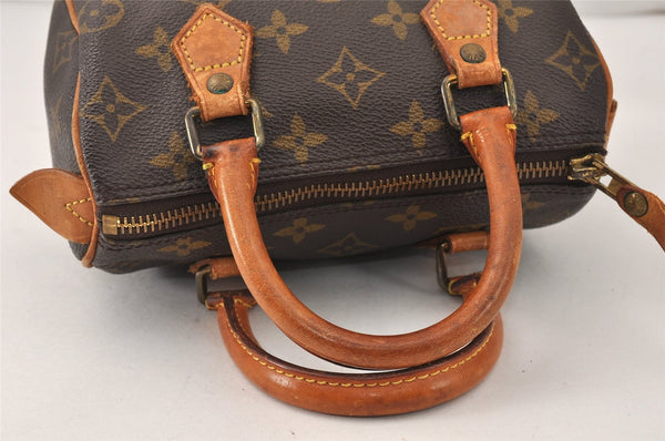 Authentic Louis Vuitton Monogram Mini Speedy Hand Bag Purse Old Model LV 4477K