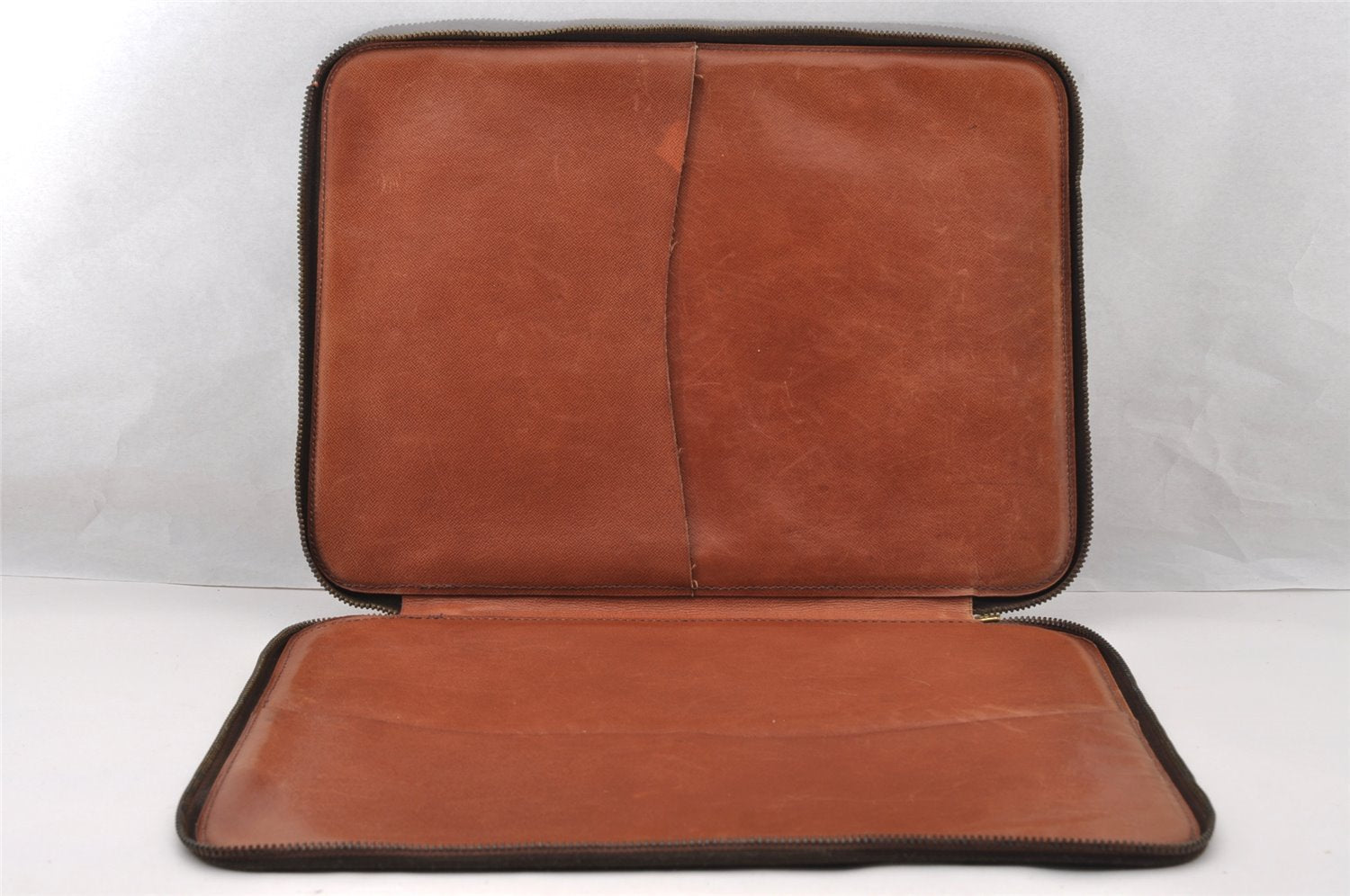 Auth Louis Vuitton Monogram Poche Documents Poignee Document Case Junk 4478I