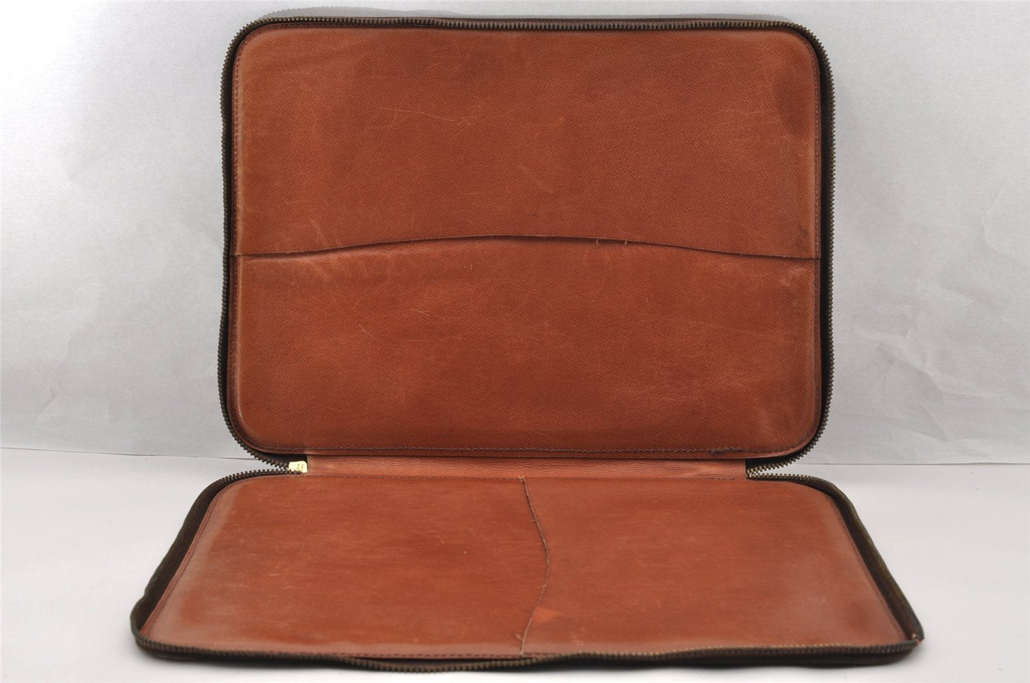 Auth Louis Vuitton Monogram Poche Documents Poignee Document Case Junk 4478I