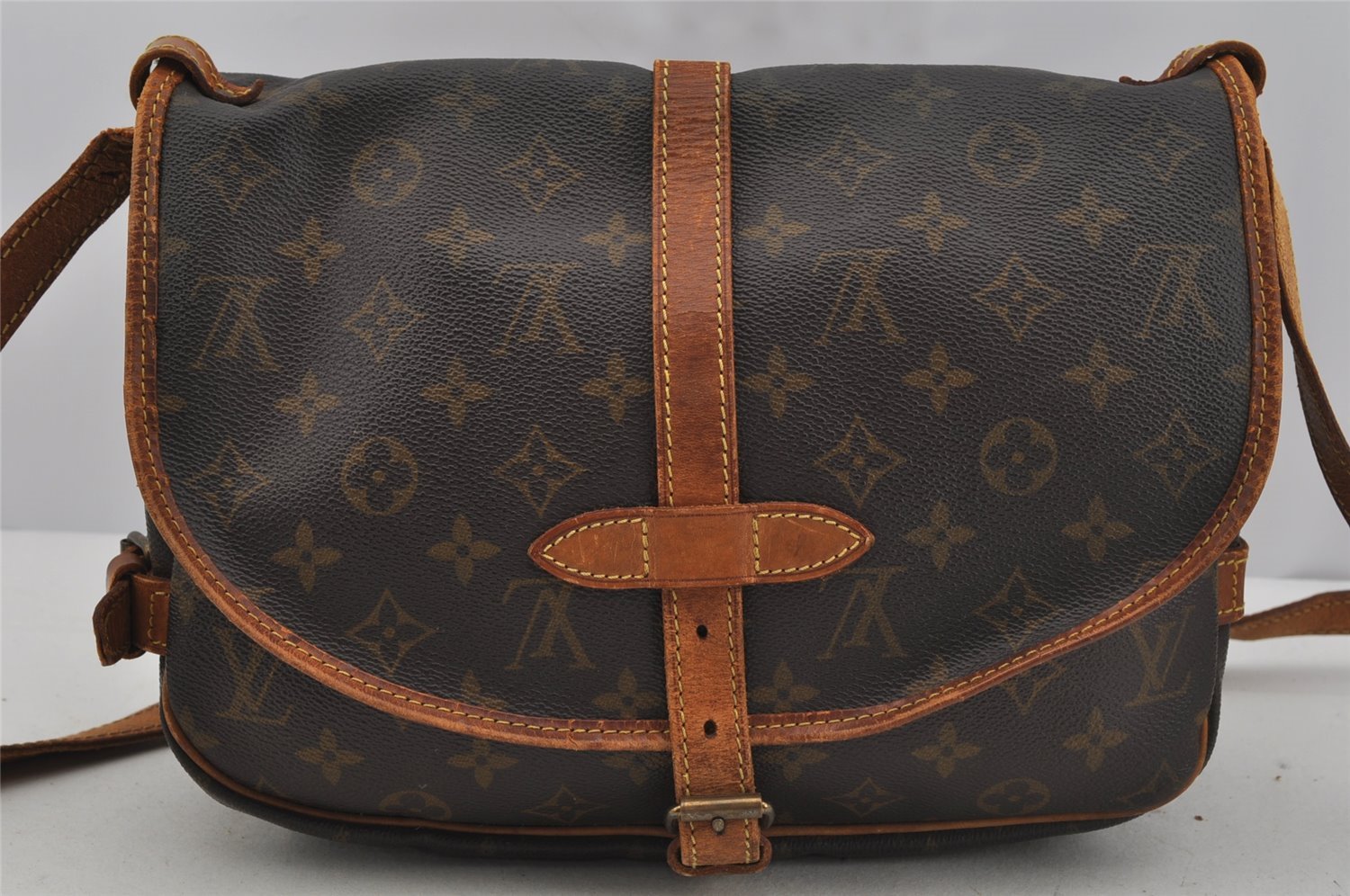 Authentic Louis Vuitton Monogram Saumur 30 Shoulder Cross Bag M42256 LV 4478J
