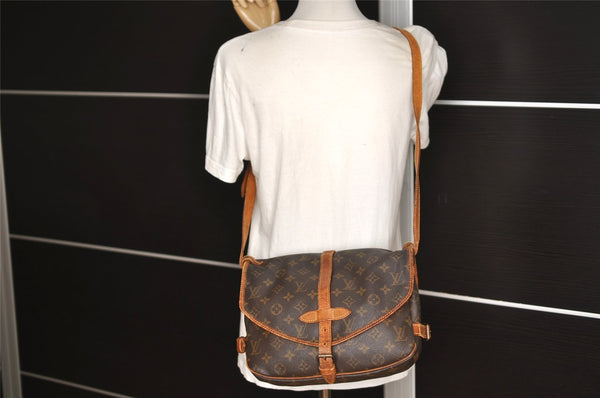Authentic Louis Vuitton Monogram Saumur 30 Shoulder Cross Bag M42256 LV 4478J