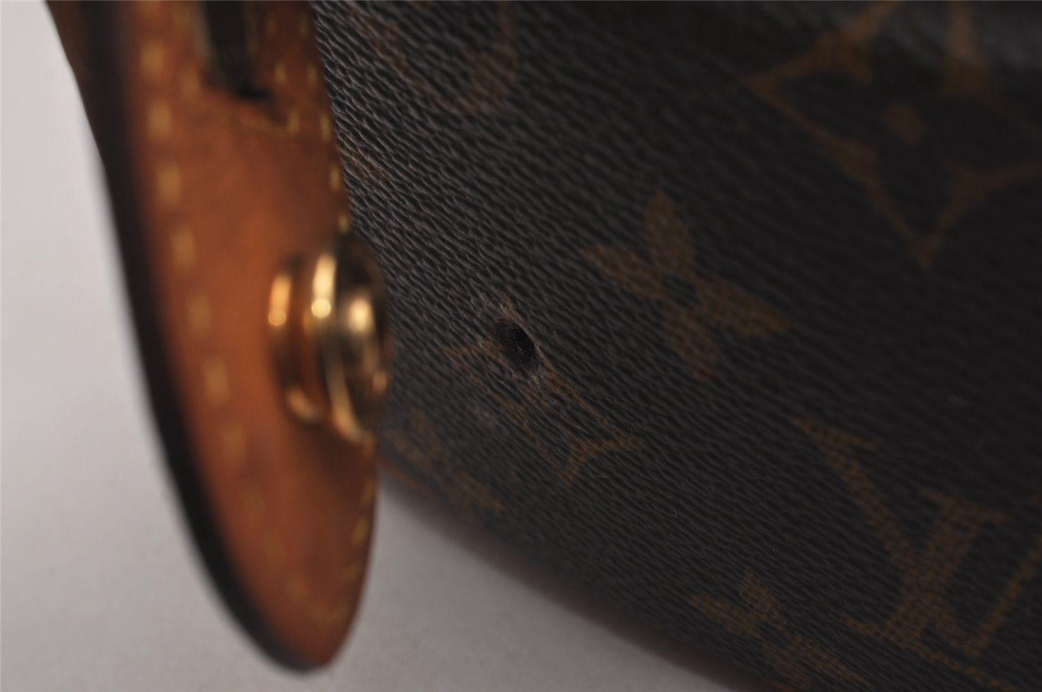 Authentic Louis Vuitton Monogram Trousse Patte Pression Pouch M47636 Junk 4480I