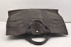 Authentic HERMES Vintage Her Line MM Hand Tote Bag Nylon Gray 4481J