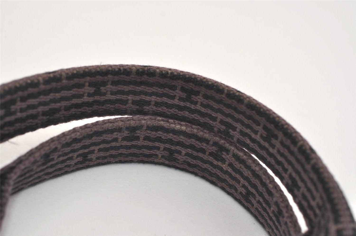 Authentic HERMES Vintage Her Line MM Hand Tote Bag Nylon Gray 4481J