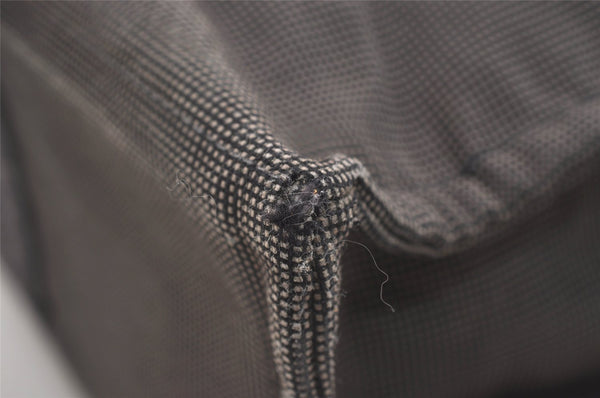 Authentic HERMES Vintage Her Line MM Hand Tote Bag Nylon Gray 4481J