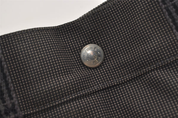 Authentic HERMES Vintage Her Line MM Hand Tote Bag Nylon Gray 4481J