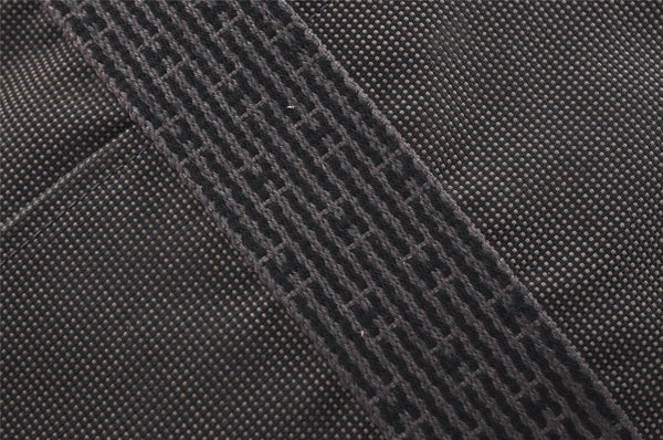 Authentic HERMES Vintage Her Line MM Hand Tote Bag Nylon Gray 4481J