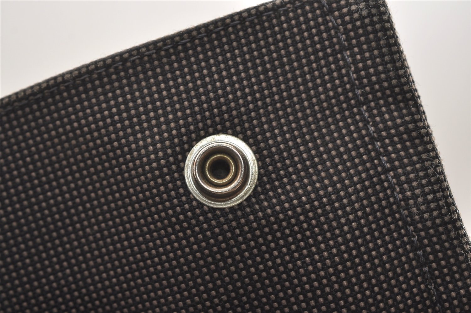 Authentic HERMES Vintage Her Line MM Hand Tote Bag Nylon Gray 4481J