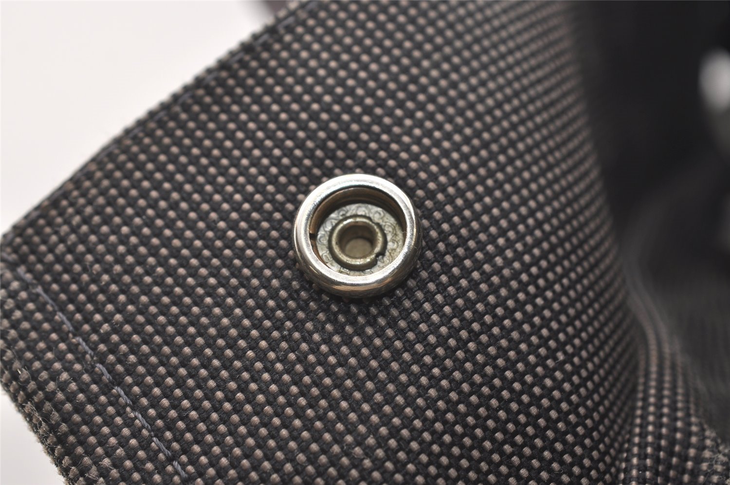 Authentic HERMES Vintage Her Line MM Hand Tote Bag Nylon Gray 4481J