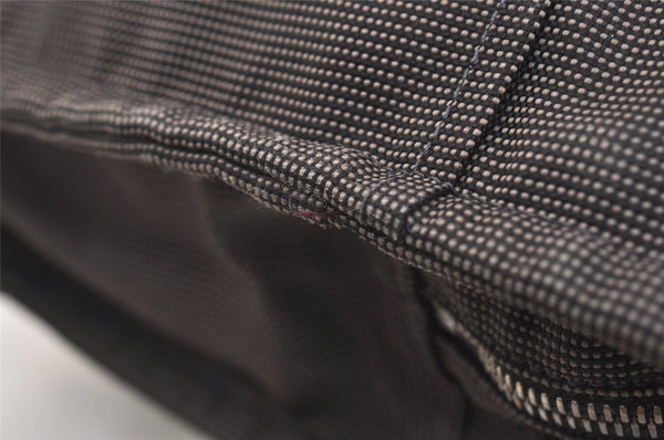 Authentic HERMES Vintage Her Line MM Hand Tote Bag Nylon Gray 4481J