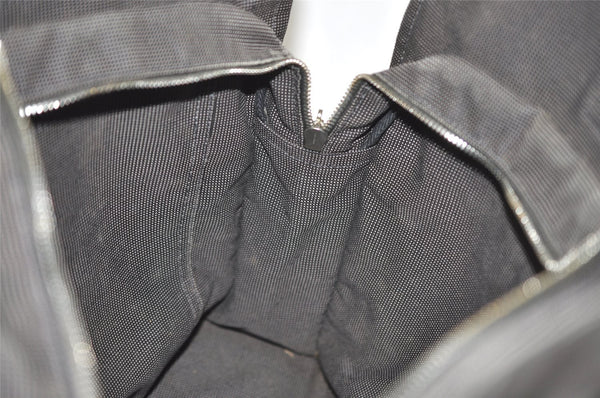 Authentic HERMES Vintage Her Line MM Hand Tote Bag Nylon Gray 4481J