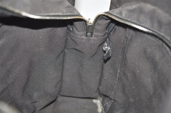 Authentic HERMES Vintage Her Line MM Hand Tote Bag Nylon Gray 4481J