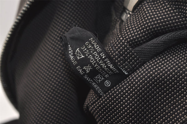 Authentic HERMES Vintage Her Line MM Hand Tote Bag Nylon Gray 4481J