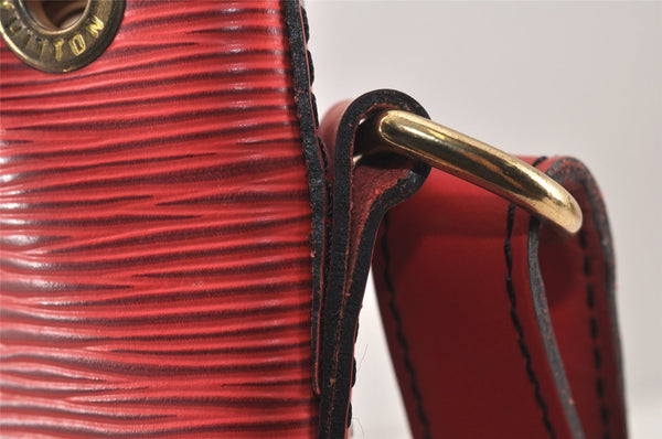 Authentic Louis Vuitton Epi Noe Shoulder Drawstring Bag Red M44007 LV 4481K