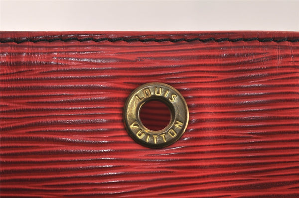 Authentic Louis Vuitton Epi Noe Shoulder Drawstring Bag Red M44007 LV 4481K