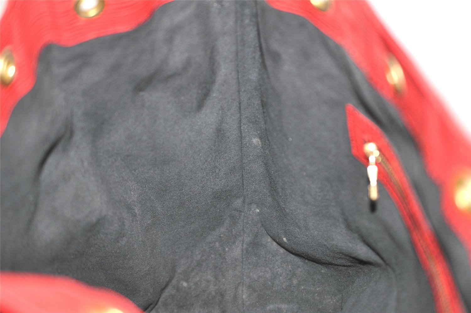 Authentic Louis Vuitton Epi Noe Shoulder Drawstring Bag Red M44007 LV 4481K