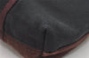 Authentic HERMES Fourre Tout Cabas Hand Tote Bag Canvas Bordeaux Black 4482J