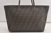 Authentic FENDI Zucca Vintage Shoulder Tote Bag PVC Brown 4483K