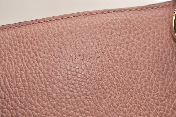 Authentic GUCCI Bamboo 2Way Shoulder Tote Bag Leather 449643 Pink 4484K