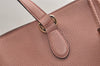 Authentic GUCCI Bamboo 2Way Shoulder Tote Bag Leather 449643 Pink 4484K