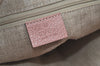 Authentic GUCCI Bamboo 2Way Shoulder Tote Bag Leather 449643 Pink 4484K