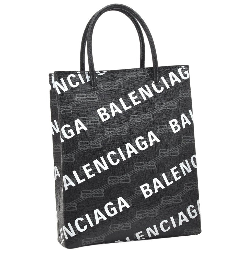 Authentic BALENCIAGA Large Shopping Bag 2Way Hand Bag Leather 693805 Black 4486K