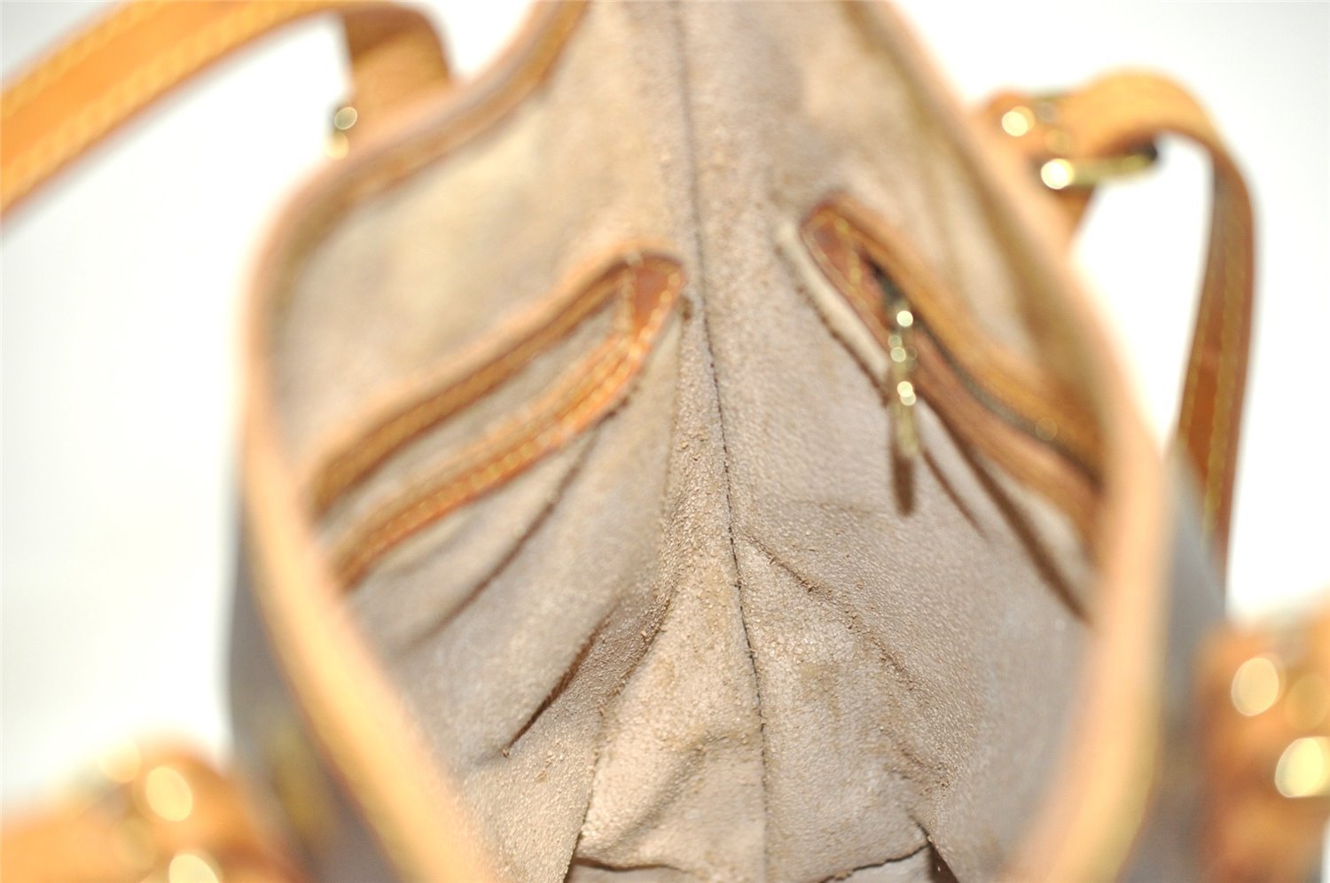 Authentic Louis Vuitton Monogram Bucket PM Shoulder Tote Bag M42238 Junk 4487I