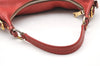 Authentic PRADA Leather Nappa Plastic Chain Shoulder Hand Bag Red 4487K