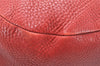 Authentic PRADA Leather Nappa Plastic Chain Shoulder Hand Bag Red 4487K