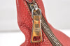 Authentic PRADA Leather Nappa Plastic Chain Shoulder Hand Bag Red 4487K