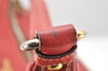 Authentic PRADA Leather Nappa Plastic Chain Shoulder Hand Bag Red 4487K