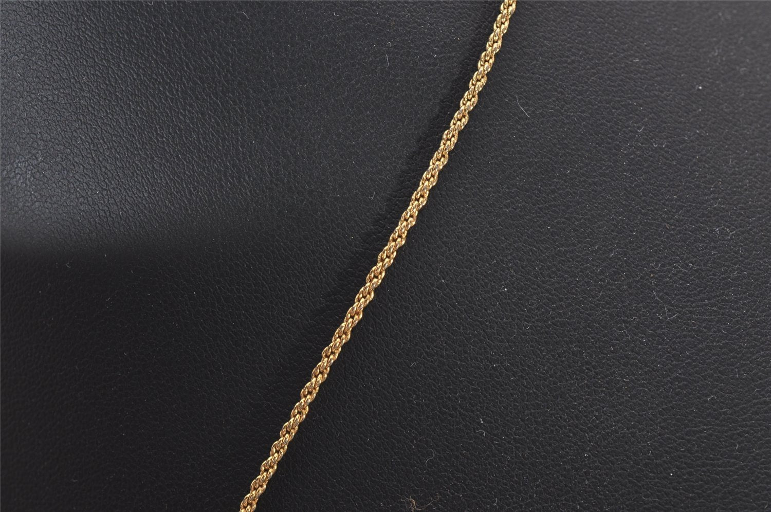 Authentic Christian Dior Gold Tone Chain Pendant Necklace CD 4488J