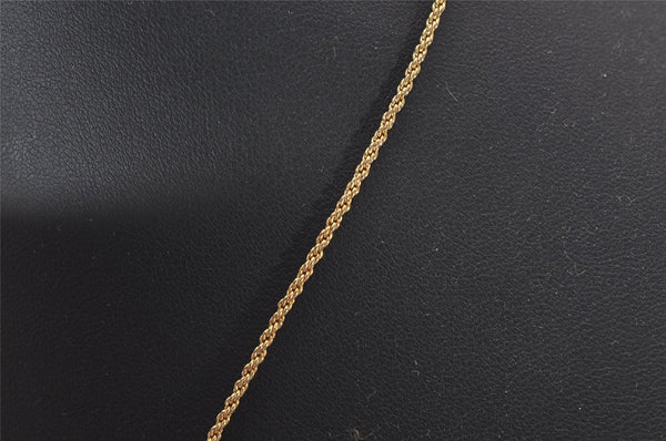 Authentic Christian Dior Gold Tone Chain Pendant Necklace CD 4488J