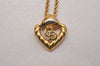 Authentic Christian Dior Gold Tone Chain Pendant Necklace CD 4488J