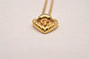 Authentic Christian Dior Gold Tone Chain Pendant Necklace CD 4488J