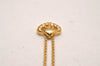 Authentic Christian Dior Gold Tone Chain Pendant Necklace CD 4488J