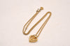 Authentic Christian Dior Gold Tone Chain Pendant Necklace CD 4488J