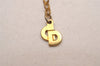 Authentic Christian Dior Gold Tone Chain Pendant Necklace CD 4488J